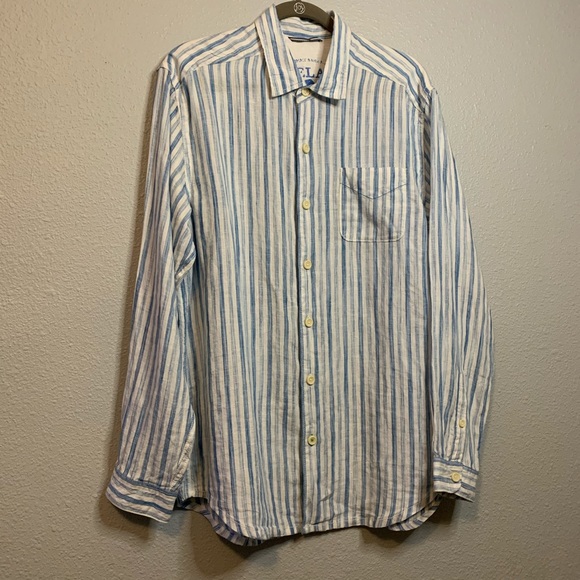 Tommy Bahama Relax Academy Linen M button up shirt - Picture 3 of 15